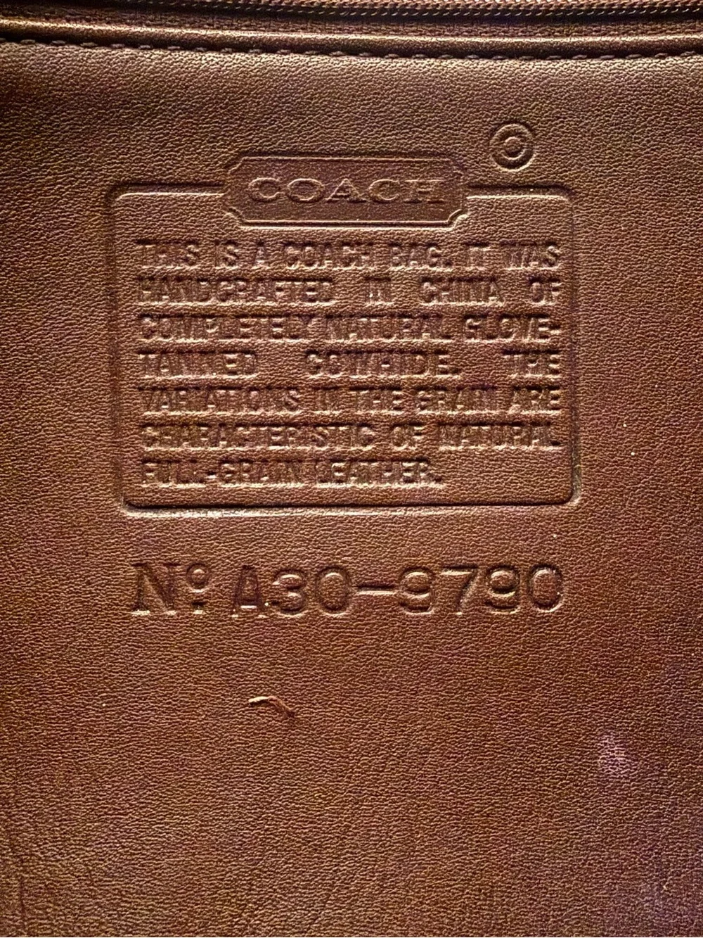 Coach 9790 Vintage Leather City Bag Crossbody Turnlock Purse, Mahogany Brown